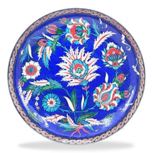 Iznik Ceramic Plate - Plane Tree Leaf Design