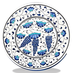 Iznik Ceramic Plate - Grape Cluster Motif